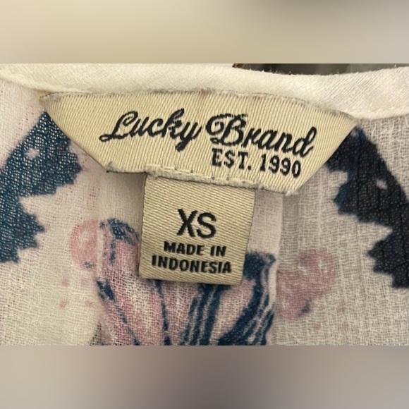 LUCKY BRAND summer top Lucky Brand Tops Floral Top boho tops summer tops - Picture 8 of 9